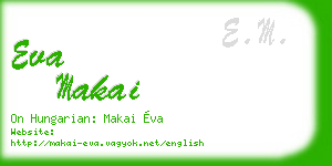 eva makai business card